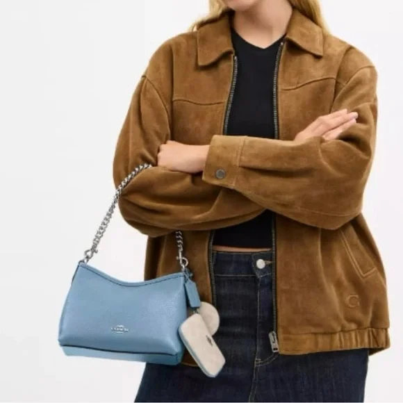 Coach Laurel Small Shoulder Bag With Mirror Charm And Pouch # CBI06 - Picture 3 of 11